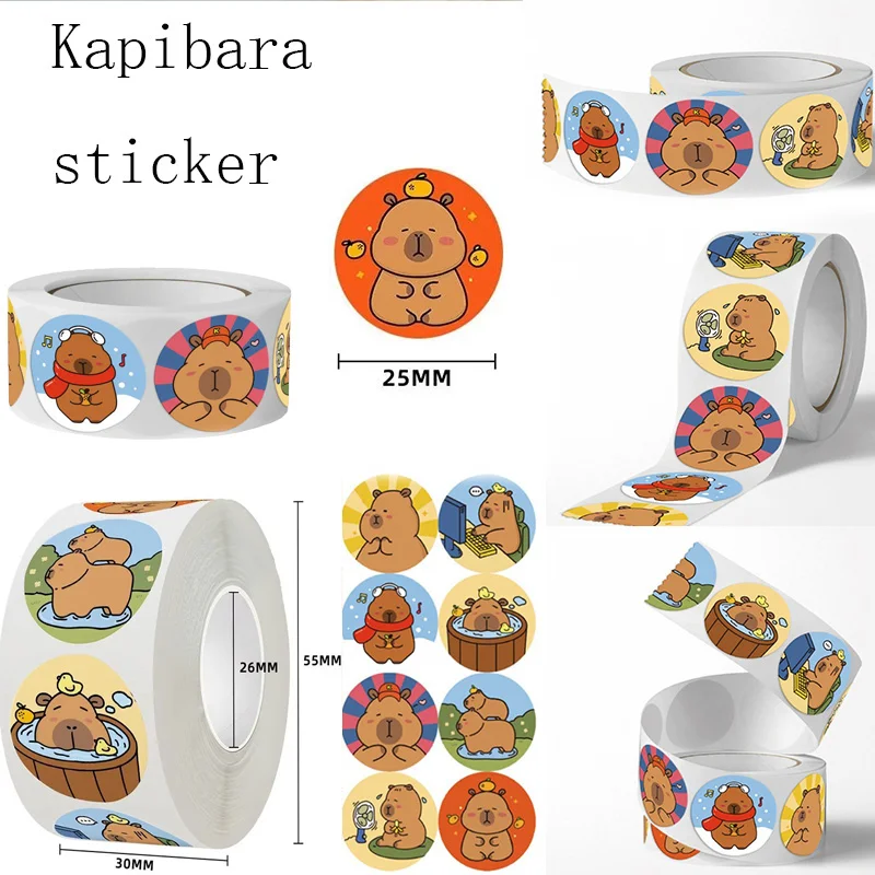 100/300/500PCS Roll Decorative Cute Animal Sticker Animal Themed Stickers Pack Funny Decals for Packaging Photocards TTZ04