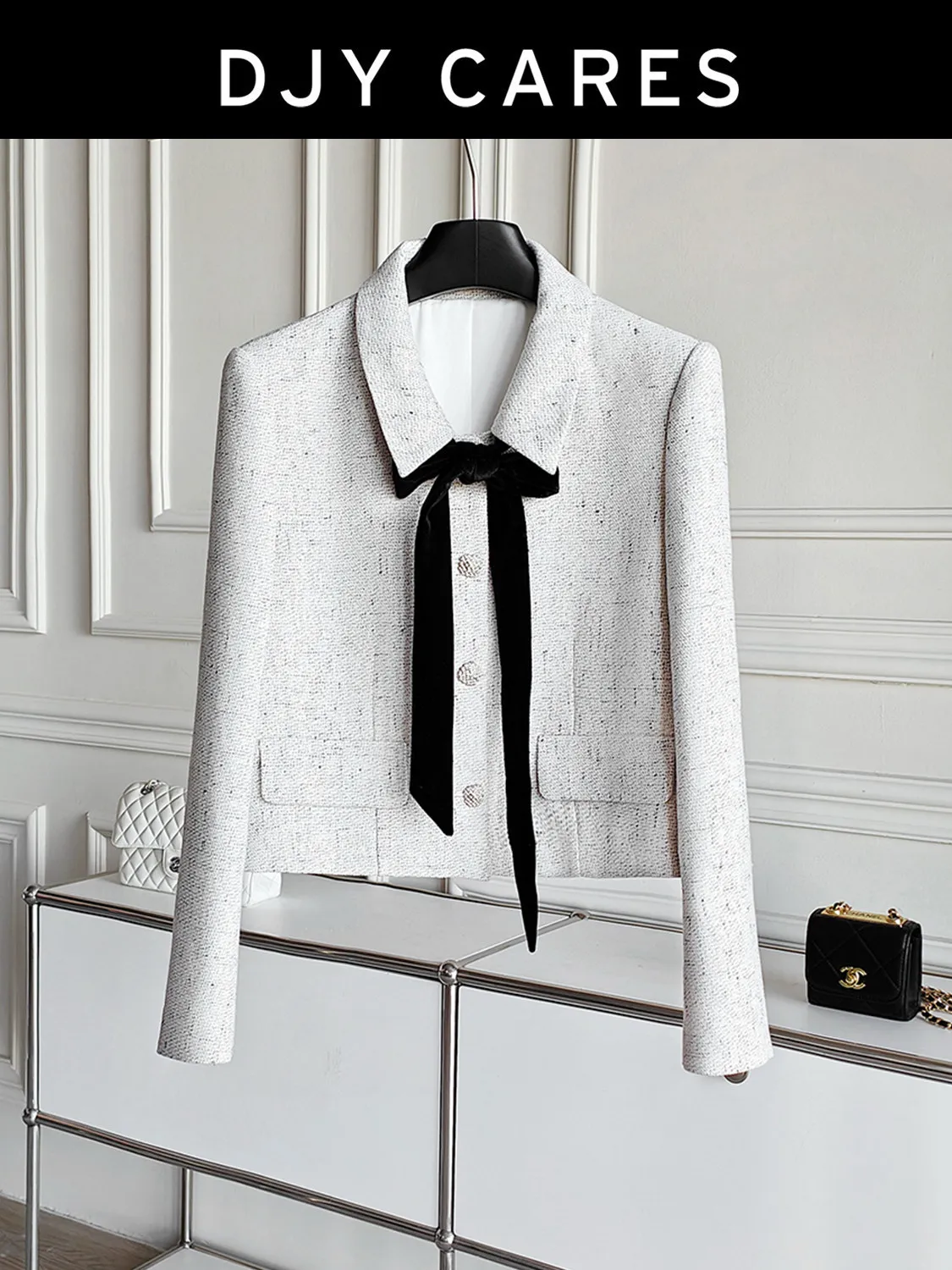 New Light luxury commuting temperament, ashtray jacket, slimming half skirt set big size