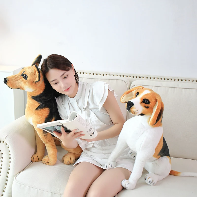 1PC 23-66CM Real Life Dogs Plush Toy Standing Collie Spot Dog Stuffed Soft Simulation Animal Dolls for Children Boys Gifts