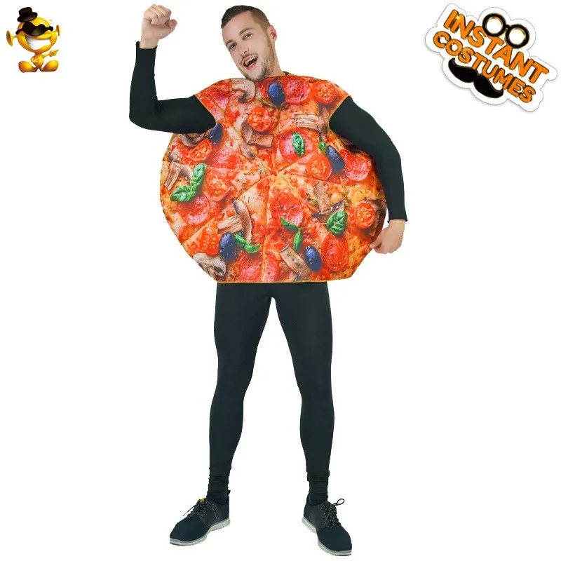 Adult loween Funny Prank Sponge Sle Food Pizza Par Stage Costume Cosplay Performance Clothing Funny Prank Costume