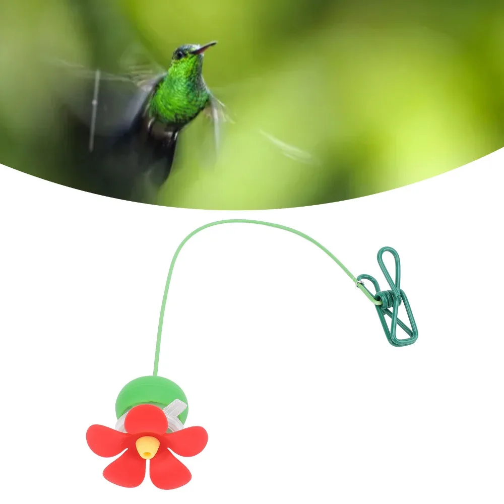 Flexible Stem Hat Hummingbird Feeder Snap Mount Lid Leak Proof Design Hummingbird Feeder Clip Lightweight Hat Clip Bird Feeder