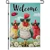 Welcome Garden Flag 12x18 Inch Double Sided for Outside Small Burlap Love Red Holiday Yard Decoration - The Hip Roosters jjp