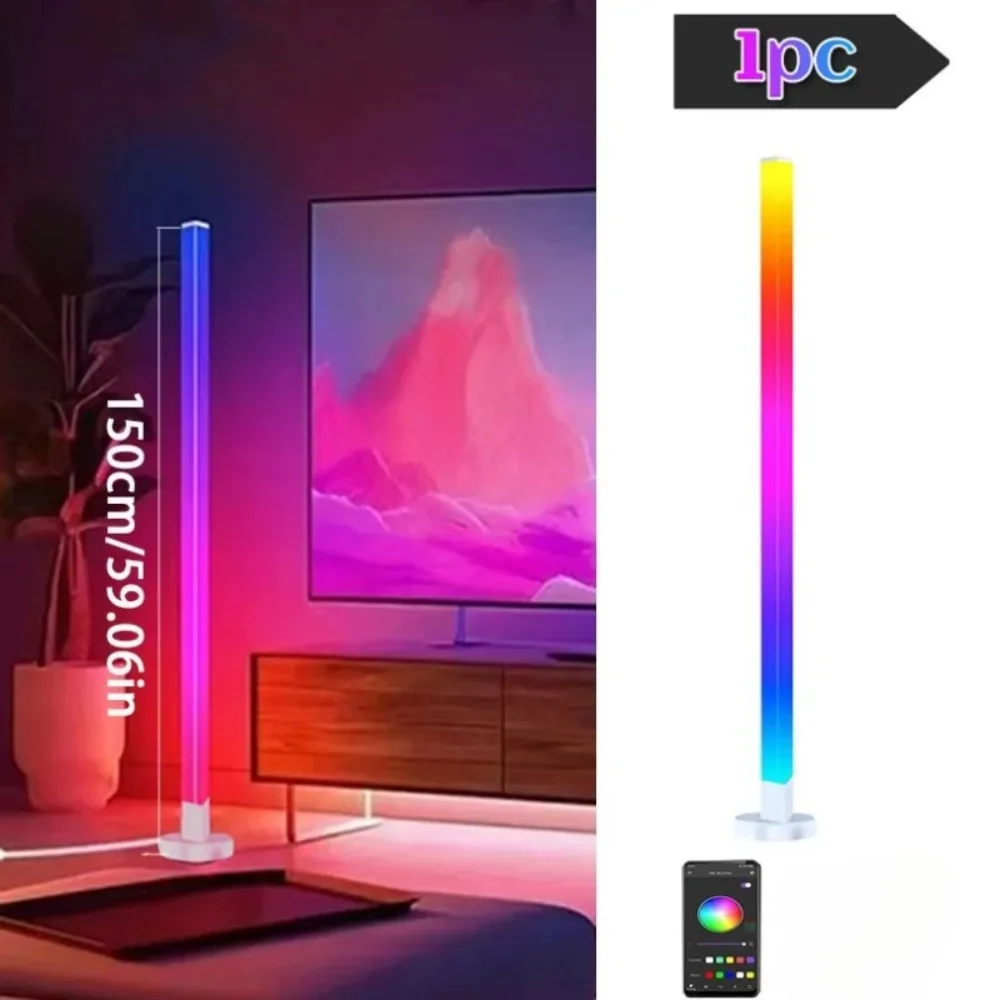 

Lighting for Bedrooms, Games, Living Rooms, Bracket Lights Intelligent Corner Floor Lamp Dimmable APP Controls RGB Modern Style