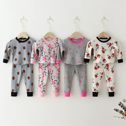 Children Pajamas Set Baby Suit Kids Clothes Toddler Boys Girls Clothing Soft Cotton Kids Tops Shirts Pants Home Kids Pajama