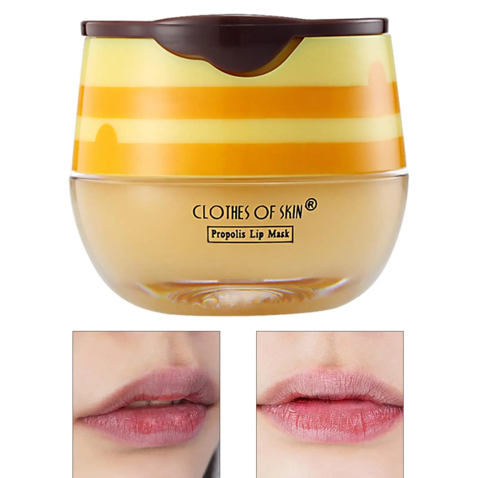 Mask Moisturizing Lip Scrubs with Brush Bee Balm Overnight Exfoliator