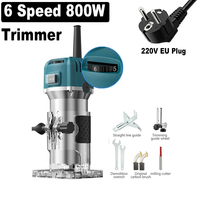 1/4 Inch Wood Router Machine Woodworking Electric Trimmer 800W 30000RPM Wood Carving Milling Cutting Tools Carpenter Power Tools