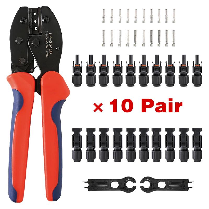 XIONGISOLAR Solar Connector 1000V30A Wholesale Solar Panel Branch  PV  Connectors Connect Tool Crimping pliers