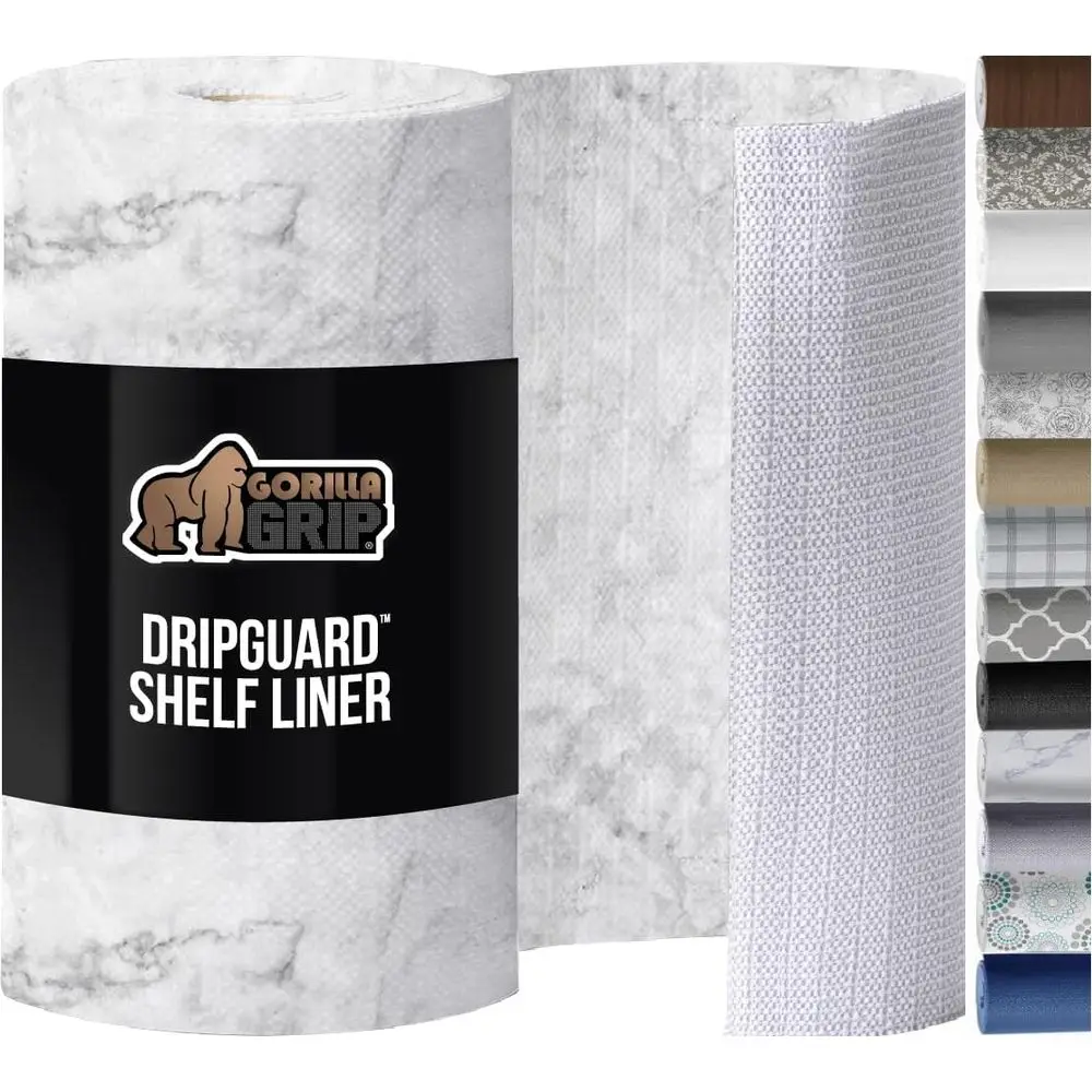 

Drawer and Shelf Liner 2 Pack, Non Adhesive Water Resistant, Easy Clean and Trim, Smooth Surface Liners for Kitchen Cabinet, She