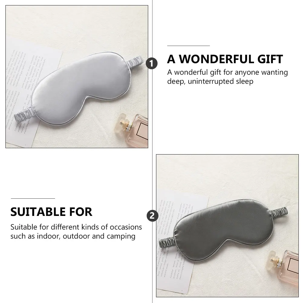 

3 шт., маска для сна, атласный шелковый эластичный ремешок, крышка для глаз, повязка на глаза, 23 розового, серебристого, серого цвета, блокирующий свет, удобный, нескользящий