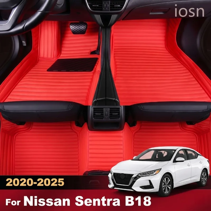 Alfombrillas para Auto Nissan Sentra B18 2020-2025, Alfombras Personalizadas Impermeables, Accesorios Interiores, Tapetes para Todo Clima