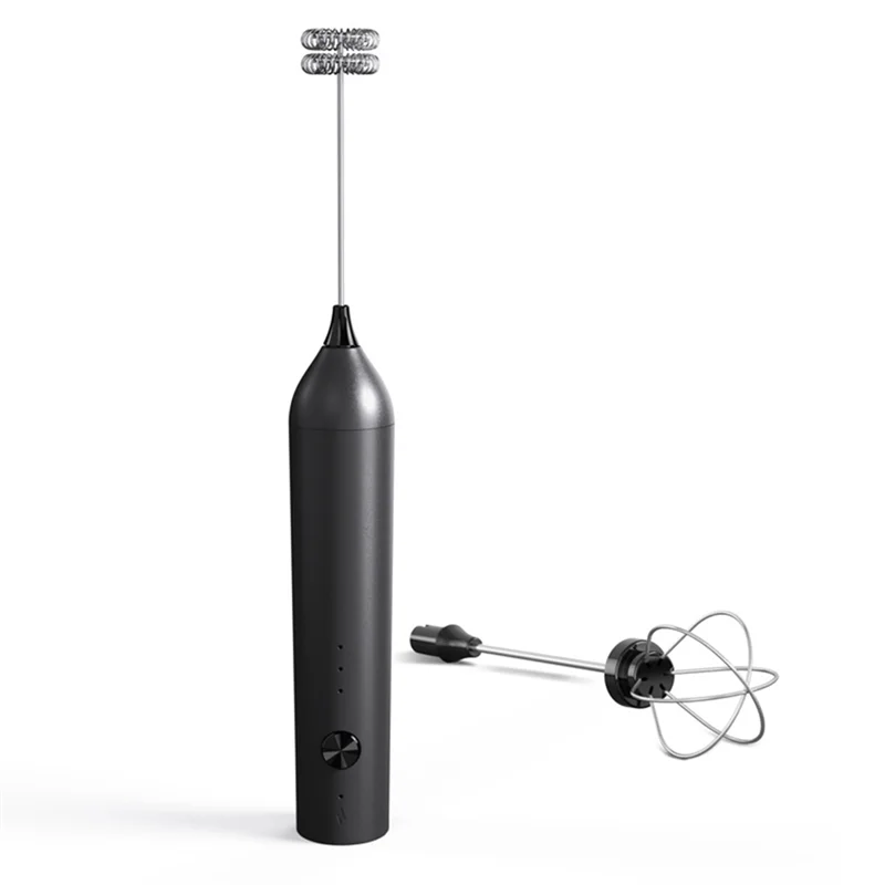 

BAAN-Handheld Electric Milk Frother Rechargeable Mini Blender For Coffee 3 Speed Settings