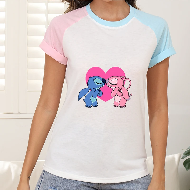 

Suit Female Y2k t-Shirt T-shirt Cartoon Clothes Trends Disney Mickey Minnie Tees Short Sleeve Tops Personalized Woman Clothing