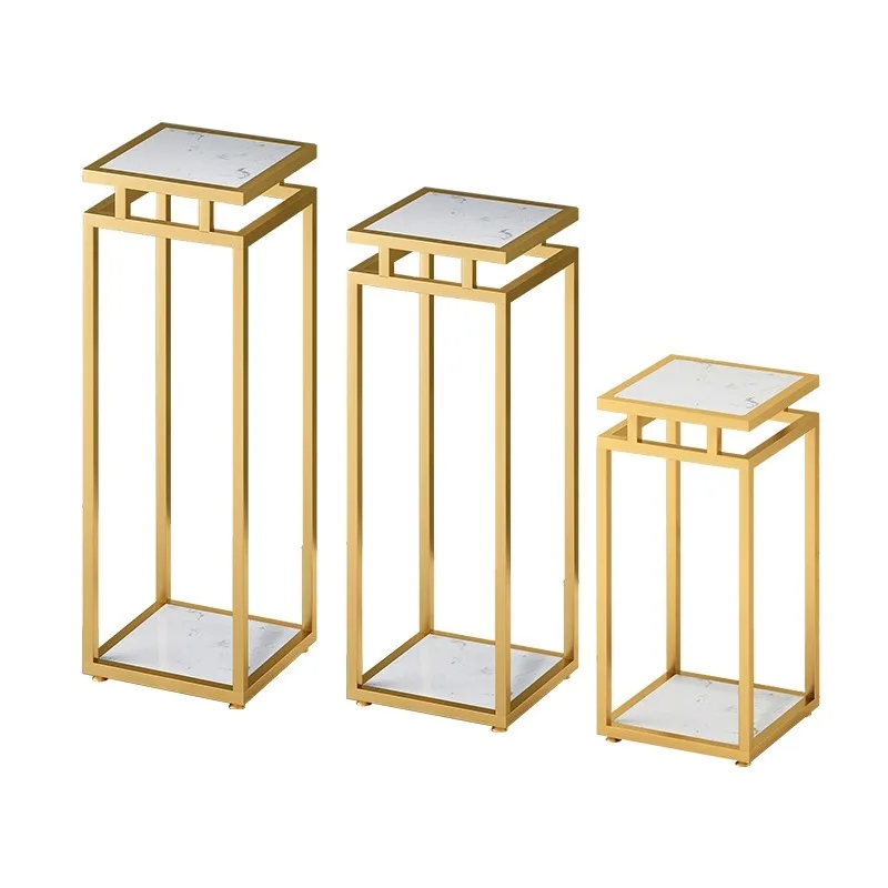 

Nordic light luxury marble flower stand indoor modern dill bonsai shelf living room floor decoration ornament shelf