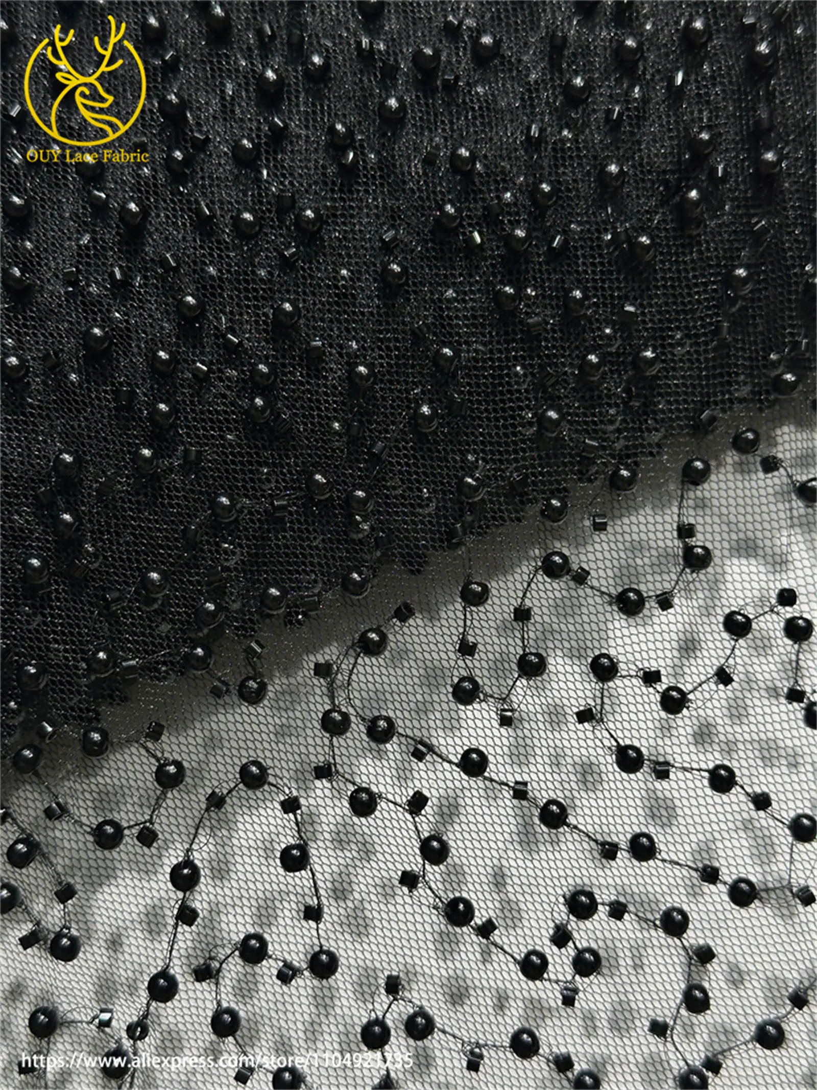 Großhandel Heißer Verkauf Eis Blau Afrikanischen Nigerian Perlen Spitze Stoff für Nähen Damen Party Hochzeit Hochzeit Kleid Material – Detail 18