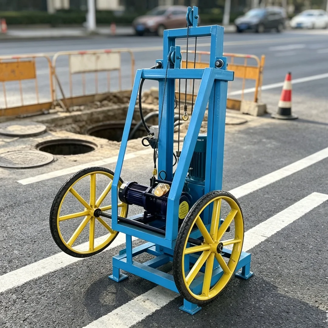 Customized Wheeled Movable Water Well Drilling Rig, Household Complete Machine for Surface Shallow‑hole Drilling