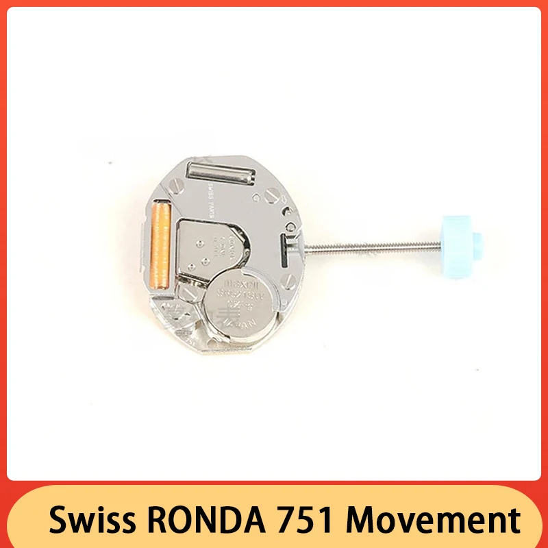 NEW Original Swiss RONDA 751 Movement Brand 2Hands Quartz Movement Watch Movement Accessories Accurate Travel Time