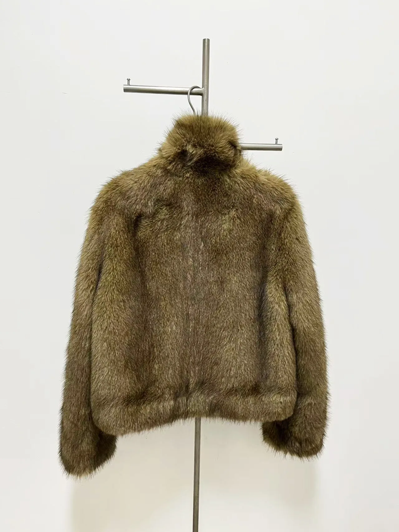 Warm, eco-friendly faux fur winter jacket; a stylish, versatile, and fluffy short coat for women—new for 2026.