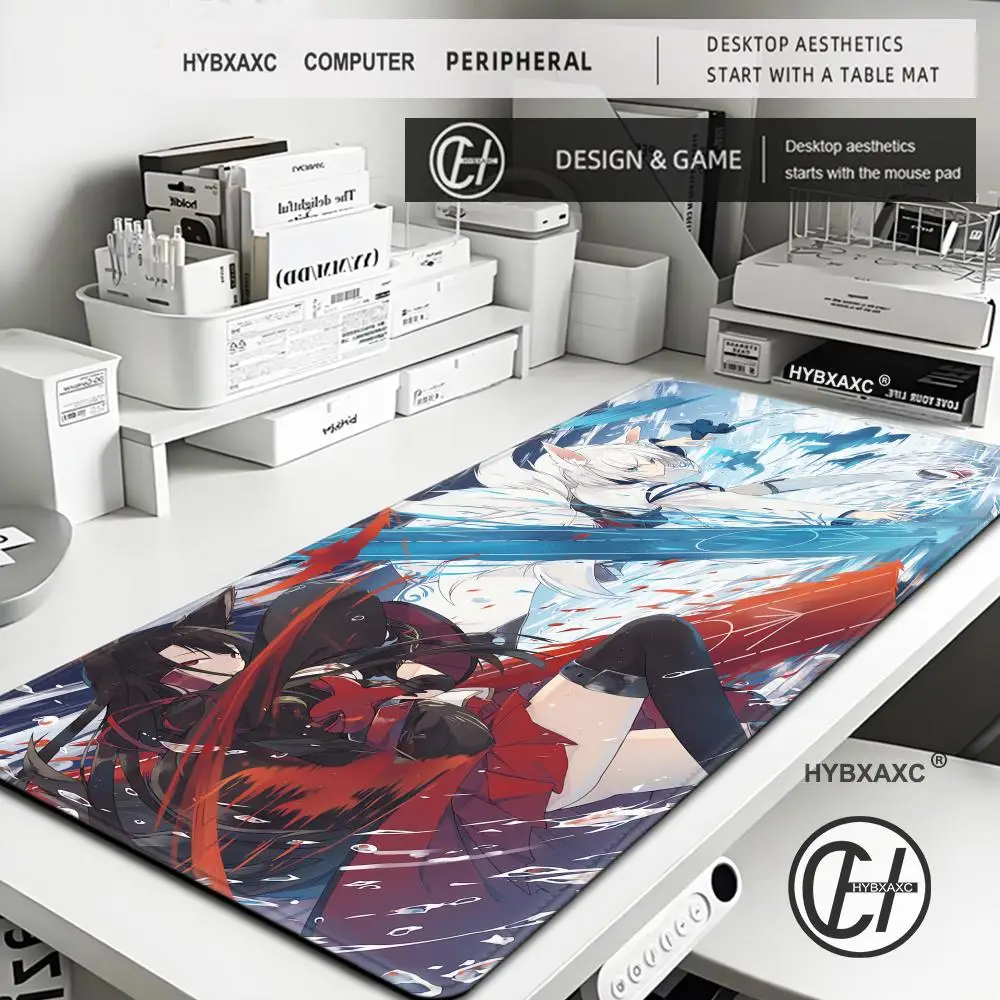 Akagi A-Azur Lane Mousepad لوحة ماوس ألعاب كبيرة LockEdge سميكة لوحة مفاتيح الكمبيوتر الجدول حصيرة مكتبية