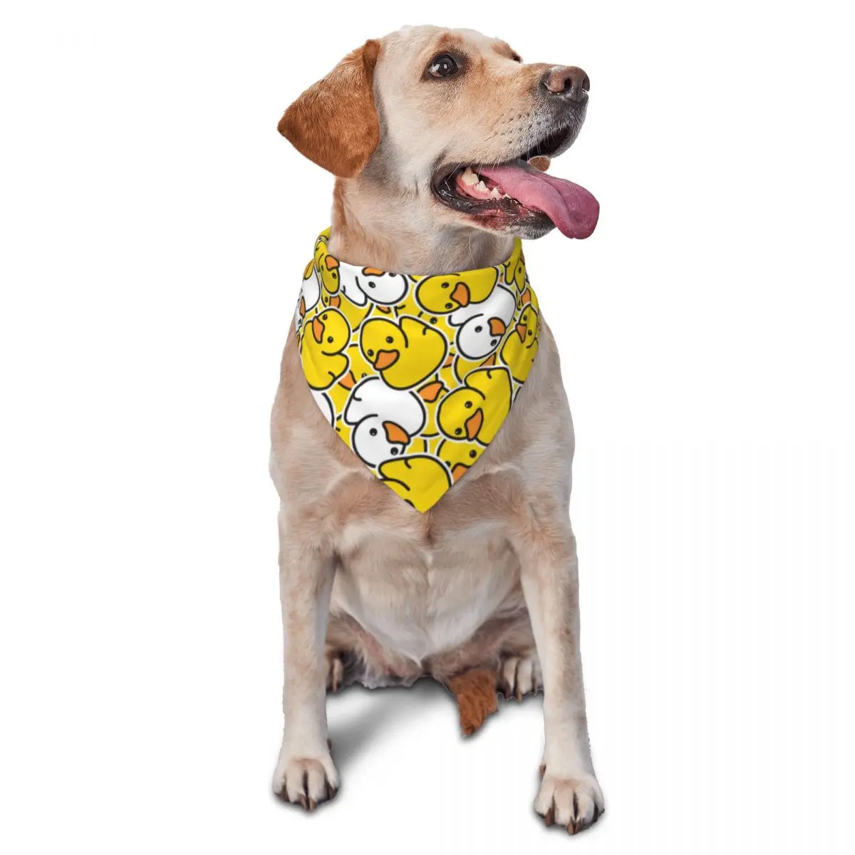 Cute Duck Pattern Ducky Cartoon Pet Scarves Animal Washable Cats Puppies Bandanas Creative Triangle Bibs Dog Cat Accessories