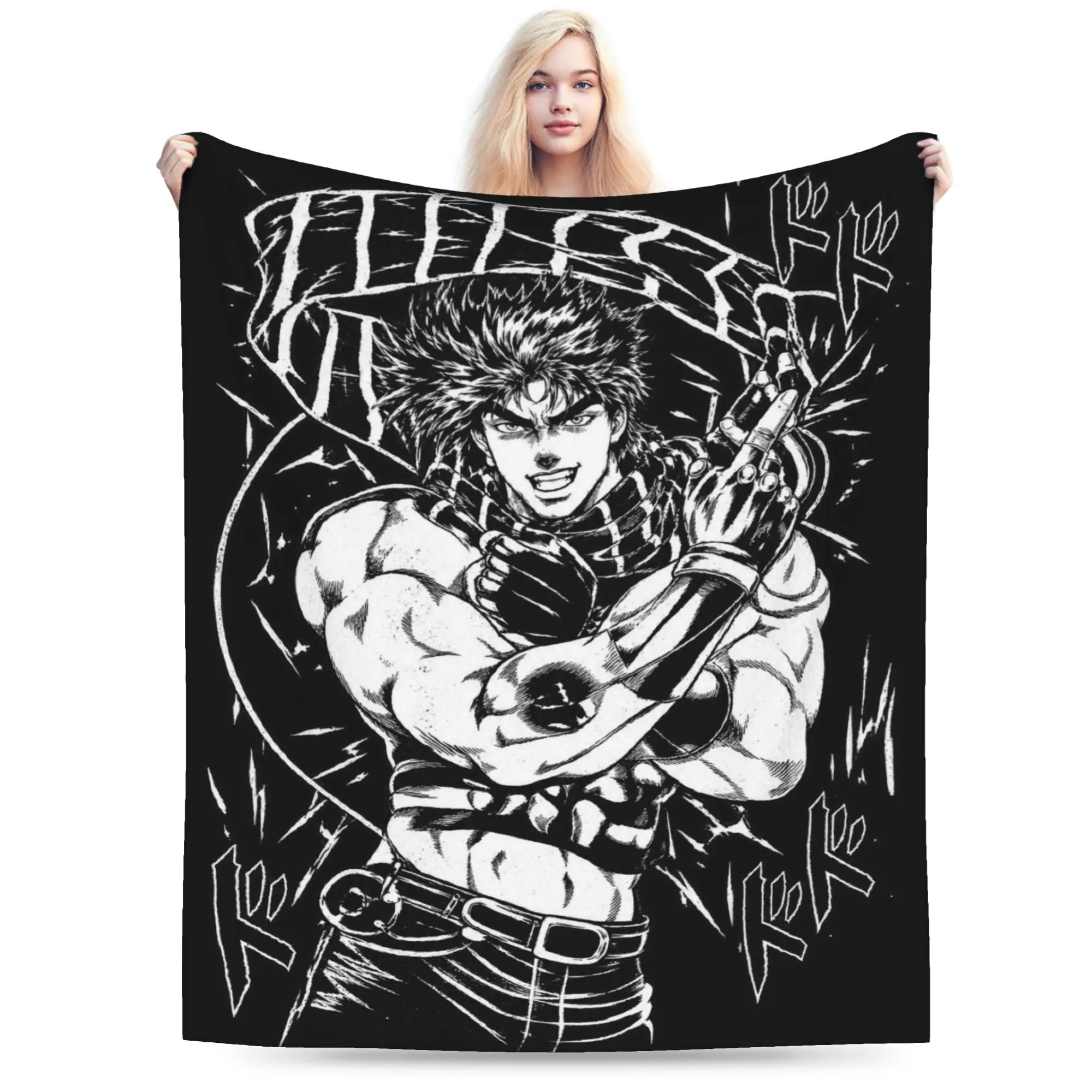 Jojo's Bizarre Adventure Will Zeppeli Vintage Blanket Soft Warm Plush Bedding Throws For Bedroom Flannel Bedspread Bed Cover