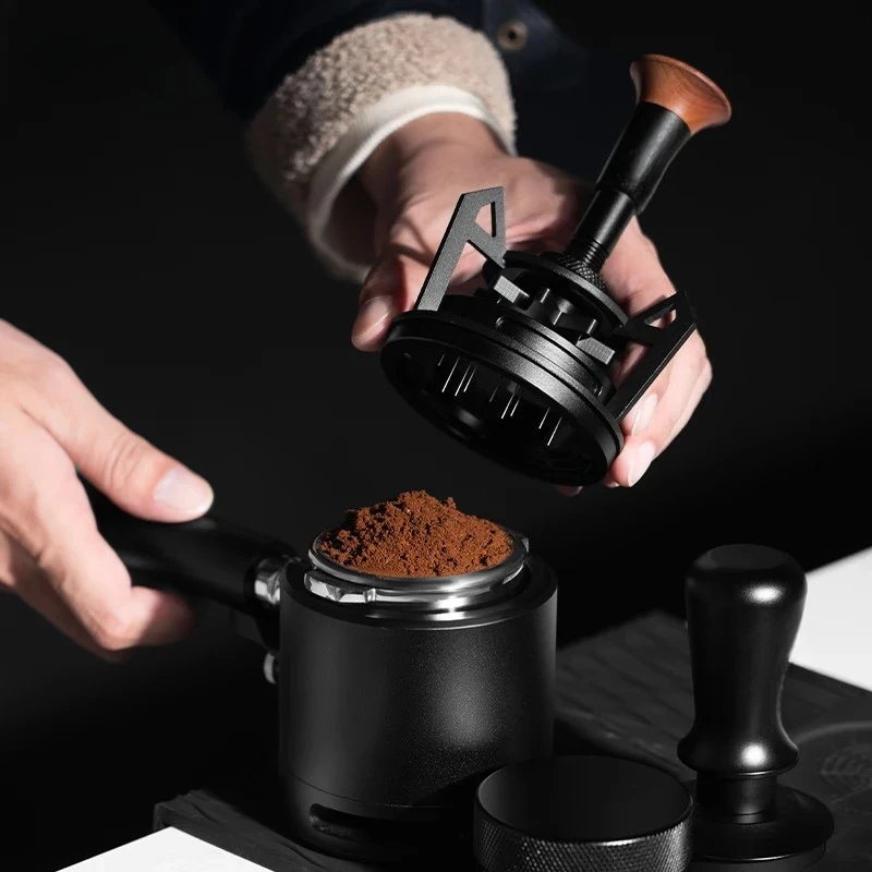 V3 Espresso Rotary WDT,Coffee Stirrer with Dosing Funnel & Stand,Espresso Stirrer Distribution Tool for Barista