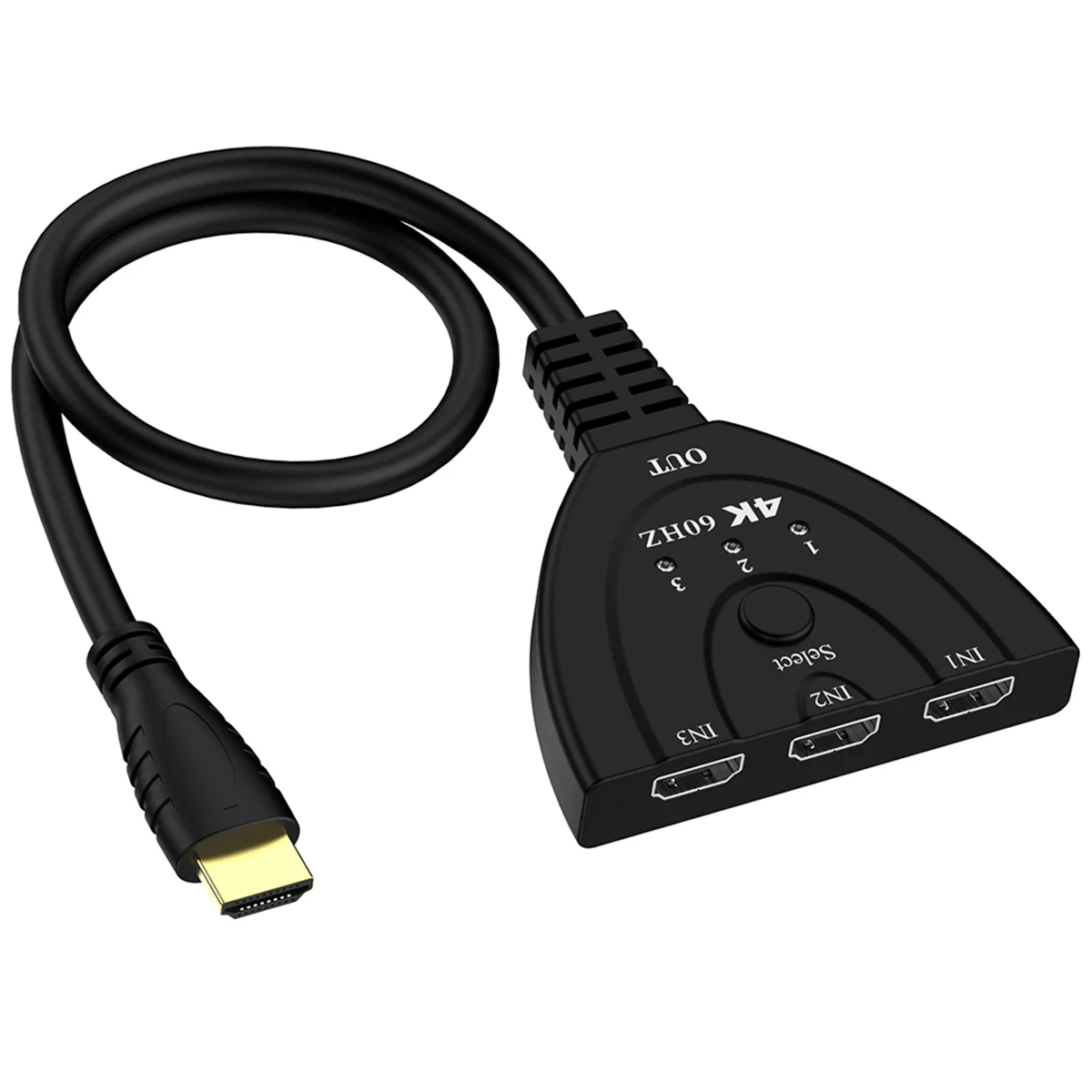 ABJZ 4K -Compatibele switch 3 in 1 uit 3-poorts -Compatibele switcher -Compatibele splitterhub-switcher voor HDTV