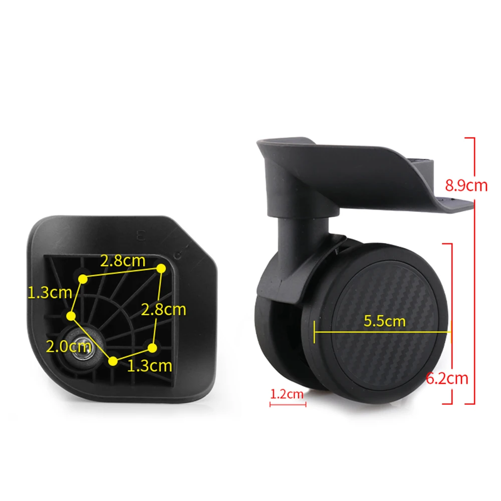 

GZSZZ W380 Luggage Accessories Universal Wheel Trolley Pull Box Wheel Caster Mute Durable Maintenance 20 Inches 26 Inches