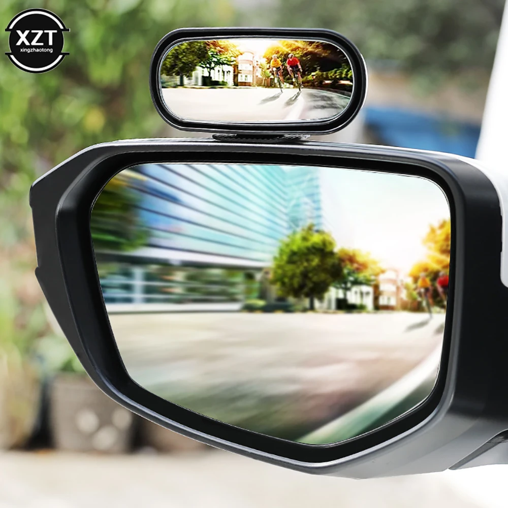 

NEW On HD Glass Car Rearview Mirror Auxiliary Adjustable Rotation Parking Aid Mirror Car Blind Spot Mirror 360-degree Wide Angle