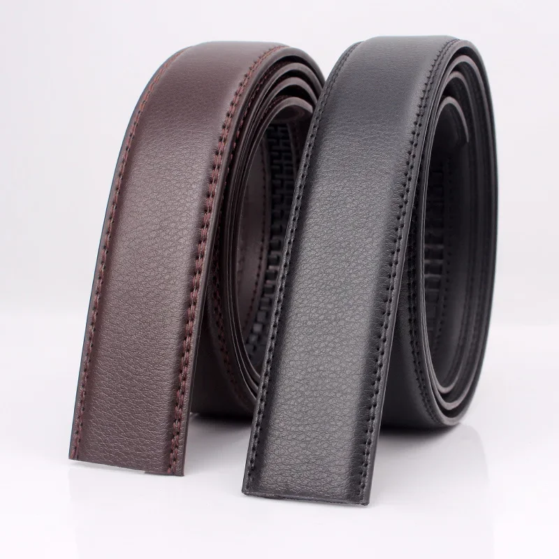 Large Size Belt No Buckle for Automatic Buckle Genuine Leather Belts Without Buckle for Men Women No  3.5cm Wide 150 160cm