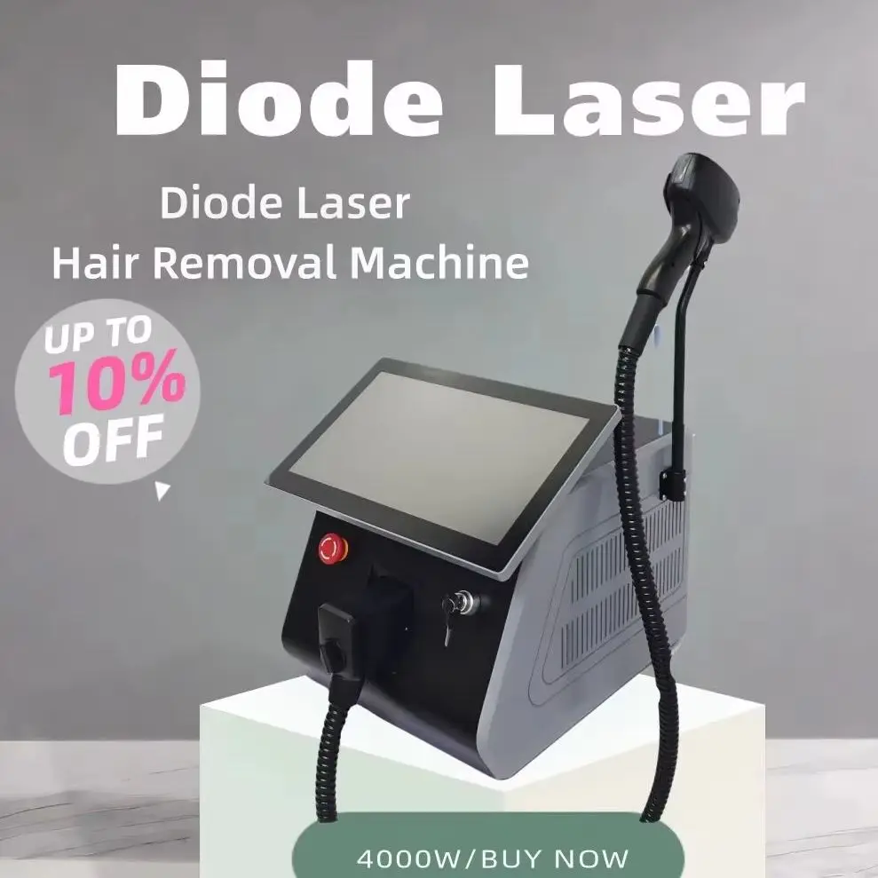 

Professional Diode Ice Titanium Laser Hair Removal Machine Portable 808 755 940 1064nm Device 4 Waves Permanent Removal