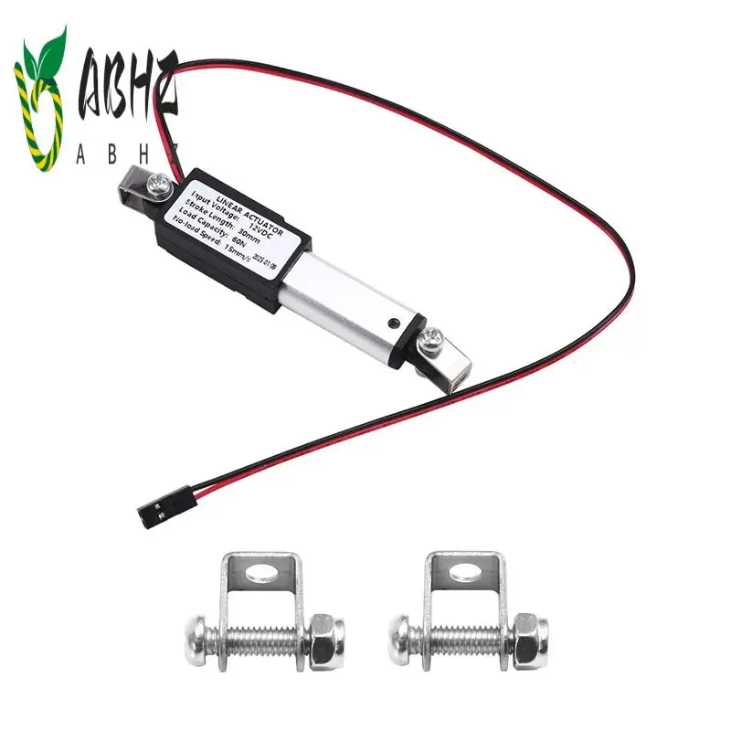 

ABHZ-Micro-Type Linear Actuator,1In Stroke,60N/13.5Lb,Speed 15Mm/S Mini Electric Waterproof Actuator Motor Linearactuator 12V