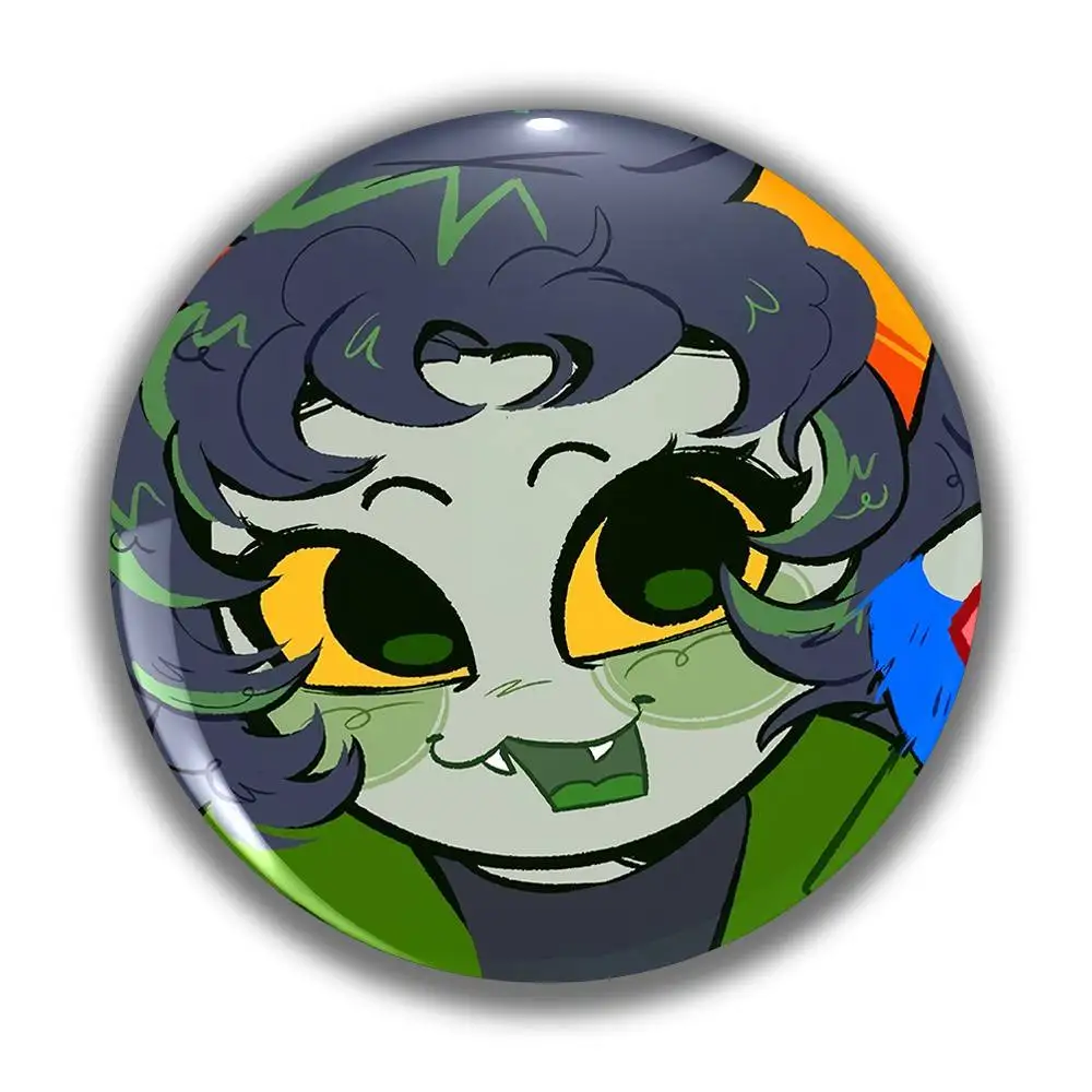 Latest Anime Cartoon Brooch A Stylish And Elegant Round Badge For Men Casual Badges 25 32 44 58 75 Mm Round Cosplay