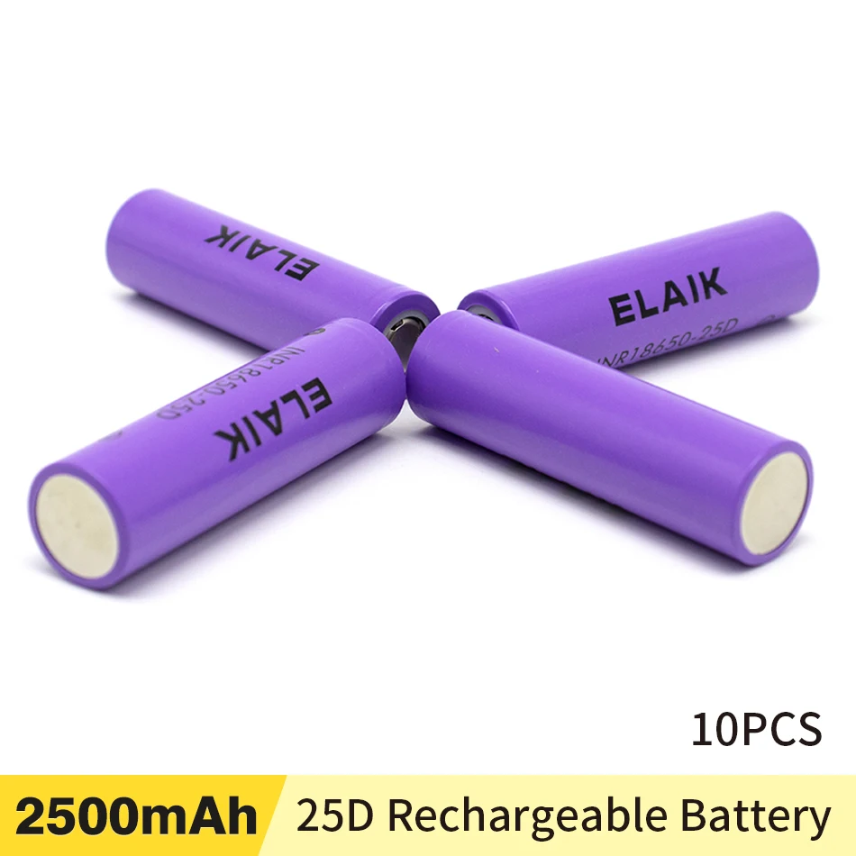 

INR18650-25D Rechargeable lithium battery 3.7V 2500mAh power battery Stable performance 20A battery