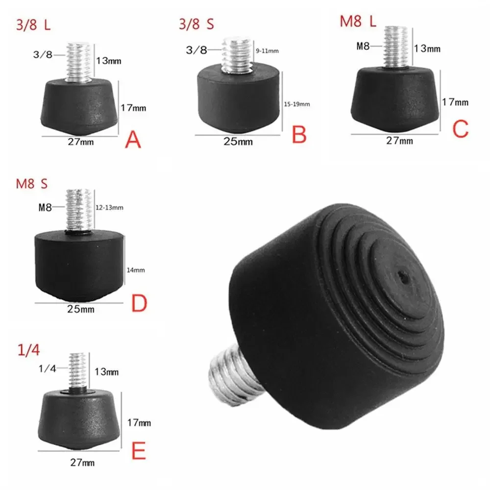 Trípode monopié Universal antideslizante de 3/8 o 1/4 pulgadas, pie de goma para Andoer Benro Gitzo Manfrotto, trípode monopié QXNF