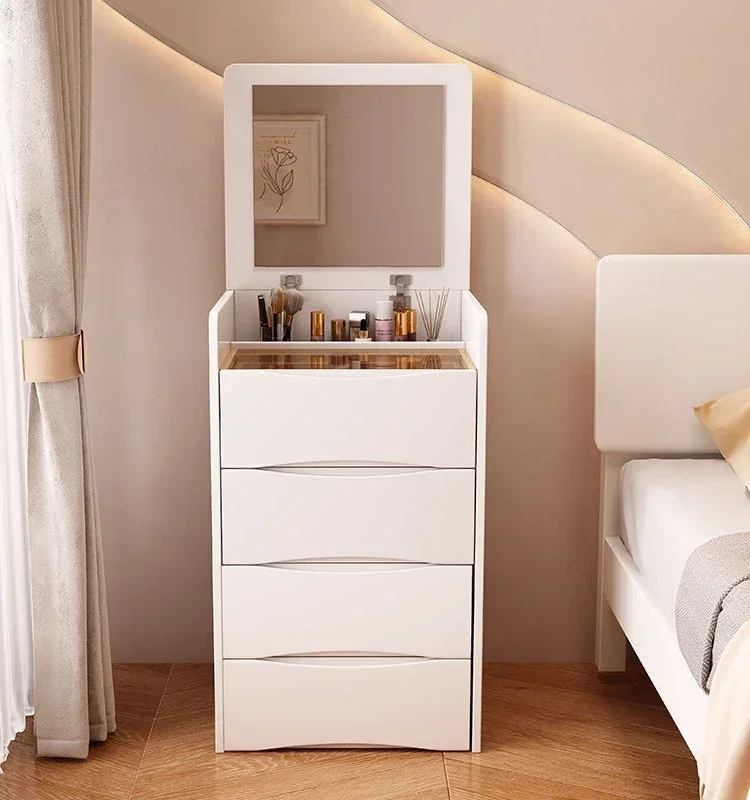 Cream wind dresser modern simple flip dresser closet integrated makeup table