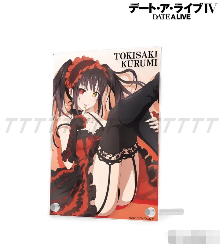 Gra akrylowy stojak lalka Anime koszmar Tokisaki Kurumi Model figurki talerz Cosplay zabawka na prezent