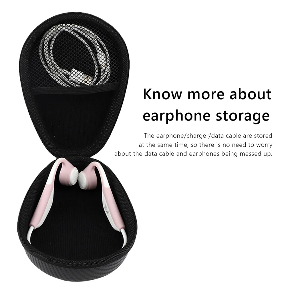 ヘッドフォン用トラベルキャリングバッグ、アフターshokzエアレックスas800 openmove as660 as650 trekz air用収納ボックス、チタンas600イヤホン