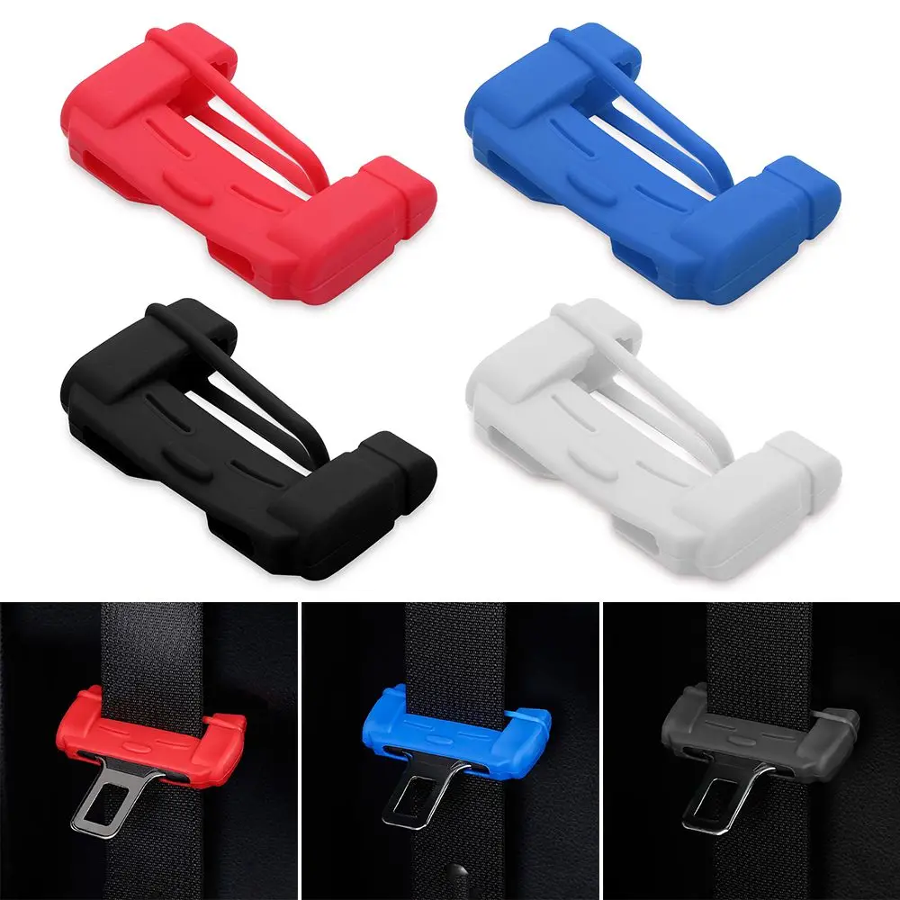 Universal Car Seat Belt Buckle Clip Protector Silicone Interior Button Case Decoration Anti-Scratch Cover Auto Safety Accessory