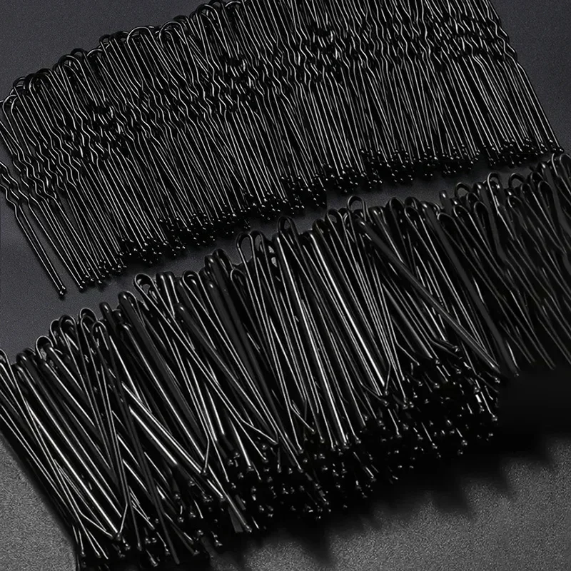 180/60Pcs Black Hair Clips Bobby Pins Fashion BB Hairpins Metal Barrettes Invisible Waved Hairgrip Hairstyle Styling Accessories