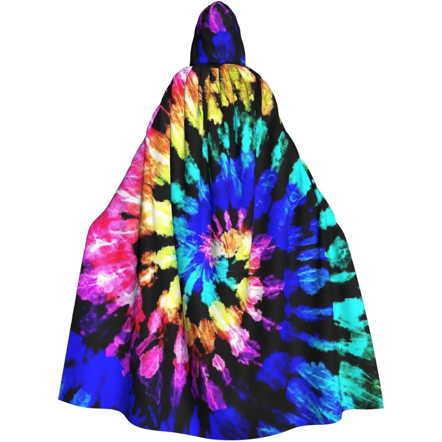 

Плащ с капюшоном для взрослых в стиле экзотического племени Tie Dye, плащ унисекс с капюшоном, подходит для тематических вечеринок и косплея