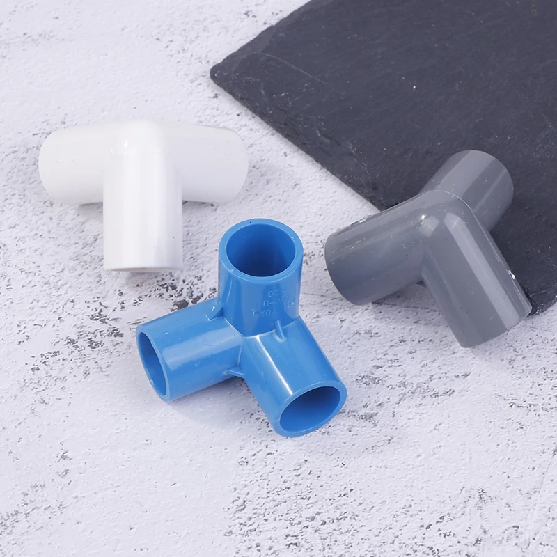 10Pcs PVC Elbow 3 Way Pipe Fittings PVC Garden Right Angle Tee Corner Joint Tent Feet Corner Center Connector