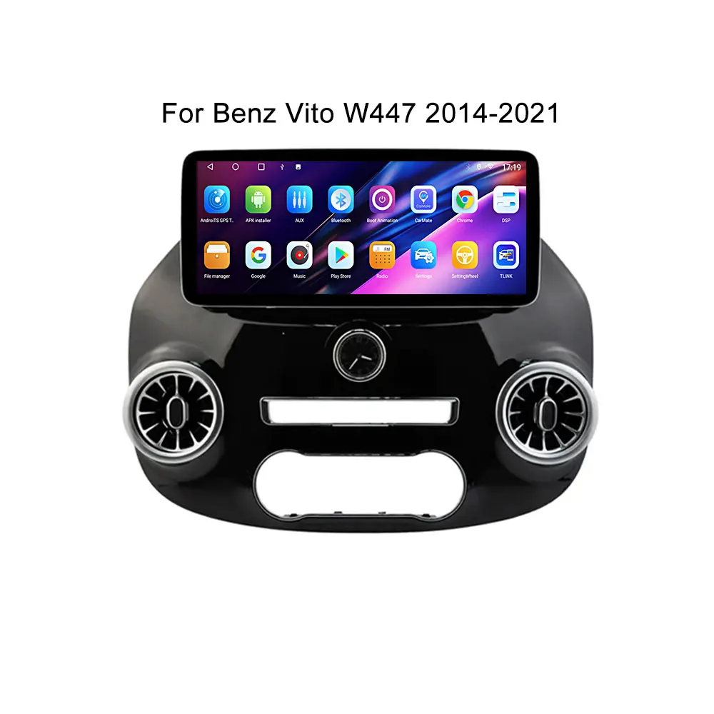 12,3 inch Android 15 autoradio voor Benz Vito W447 2014-2021 stereo-ontvanger GPS-navigatie DSP video Carplay-speler GEEN 2DIN DVD - afbeelding 2