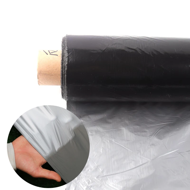 5~30M Thickness 0.02mm Garden Silvery Black Reflective Film Greenhouse Plastic Mulch Agricultural Weed Control Keep Warm Film