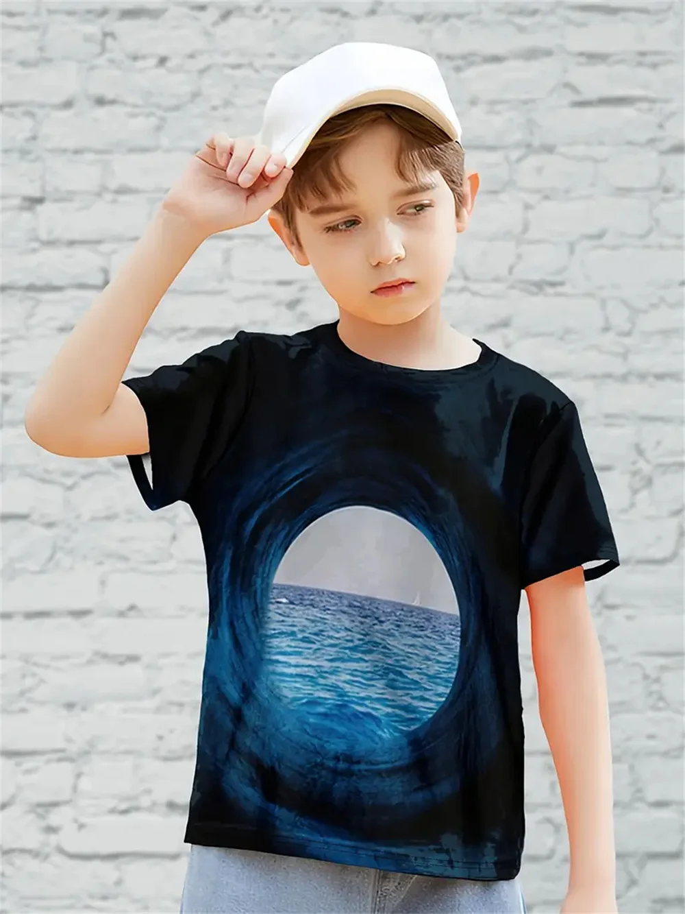 Abstract 3d Print Tee Shirt Kids Boys Clothes Short Sleeve Casual Children's Clothing Fashion T Shirt For Boys