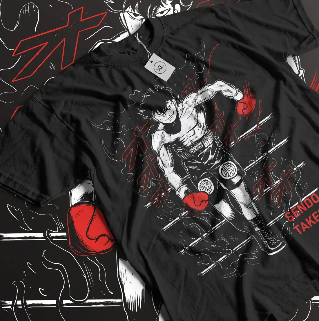 Sendo Hajime No Ippo camiseta Ippo boxeo gimnasio Kbg regalo camiseta negra todas las tallas