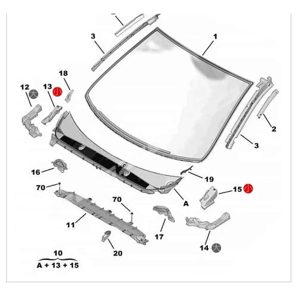 Brand New Genuine Engine Compartment  Air Intake Grille Bracket Buffer Cushion Foam for Peugeot 308 408 308S 3008 view 6
