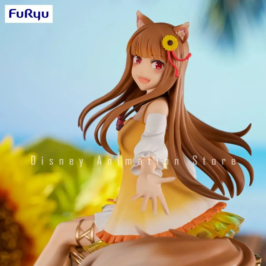 in stock 100% Original Furyu Noodle Stopper Merchant Meets the Wise Wolf Holo Himawari PVC Action Figure Model Doll Toys Hobby