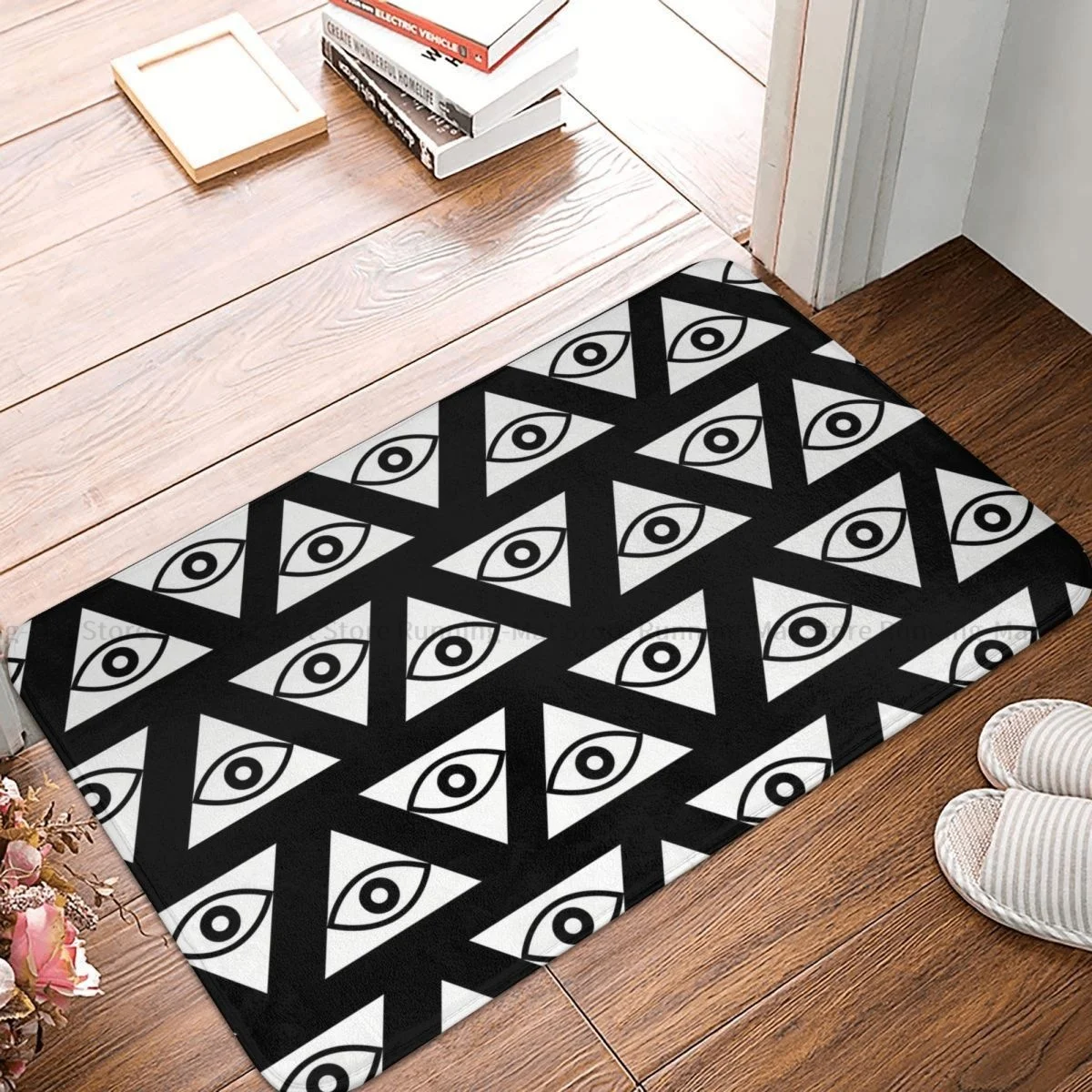 Illuminati Bathroom Non-Slip Carpet Triangles Eyes Living Room Mat Welcome Doormat Home Decor Rug