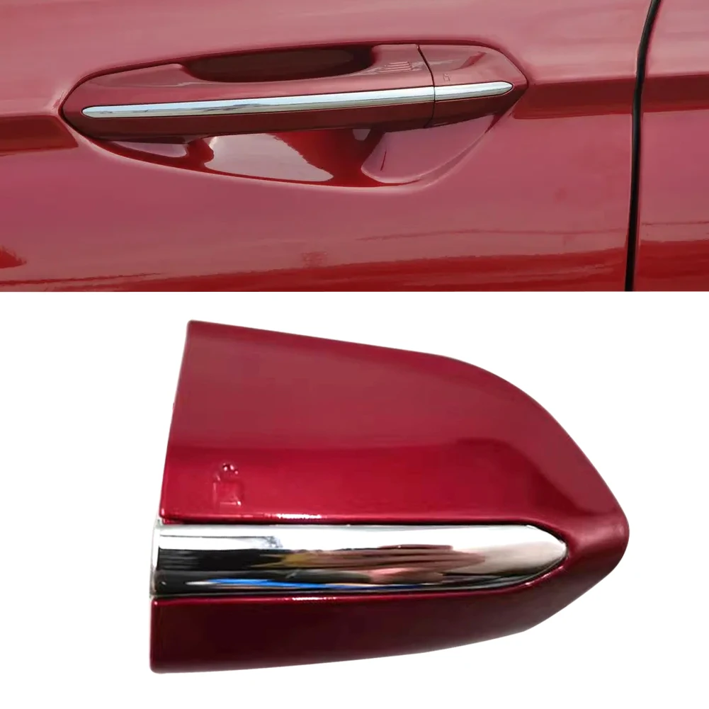 

DS7Z 54218A15-DC Exterior Front Left Door Handle Lock Bezel Cover Cap Fit For Ford Fusion Edge 2015-2020 Red With Bright Stripe