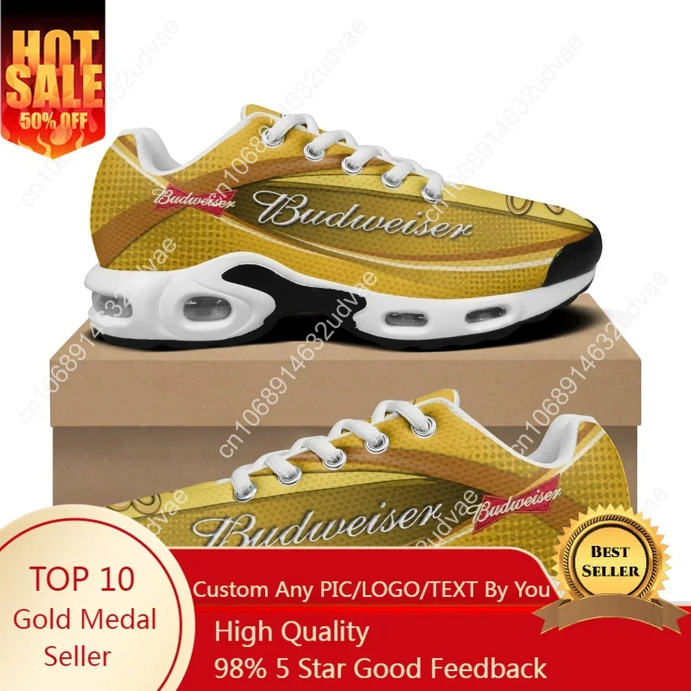 

B-Budweisers American Lager Air Cushion Sneakers Mens Womens Teenager Sports Shoes High Quality Custom Mesh Sneaker